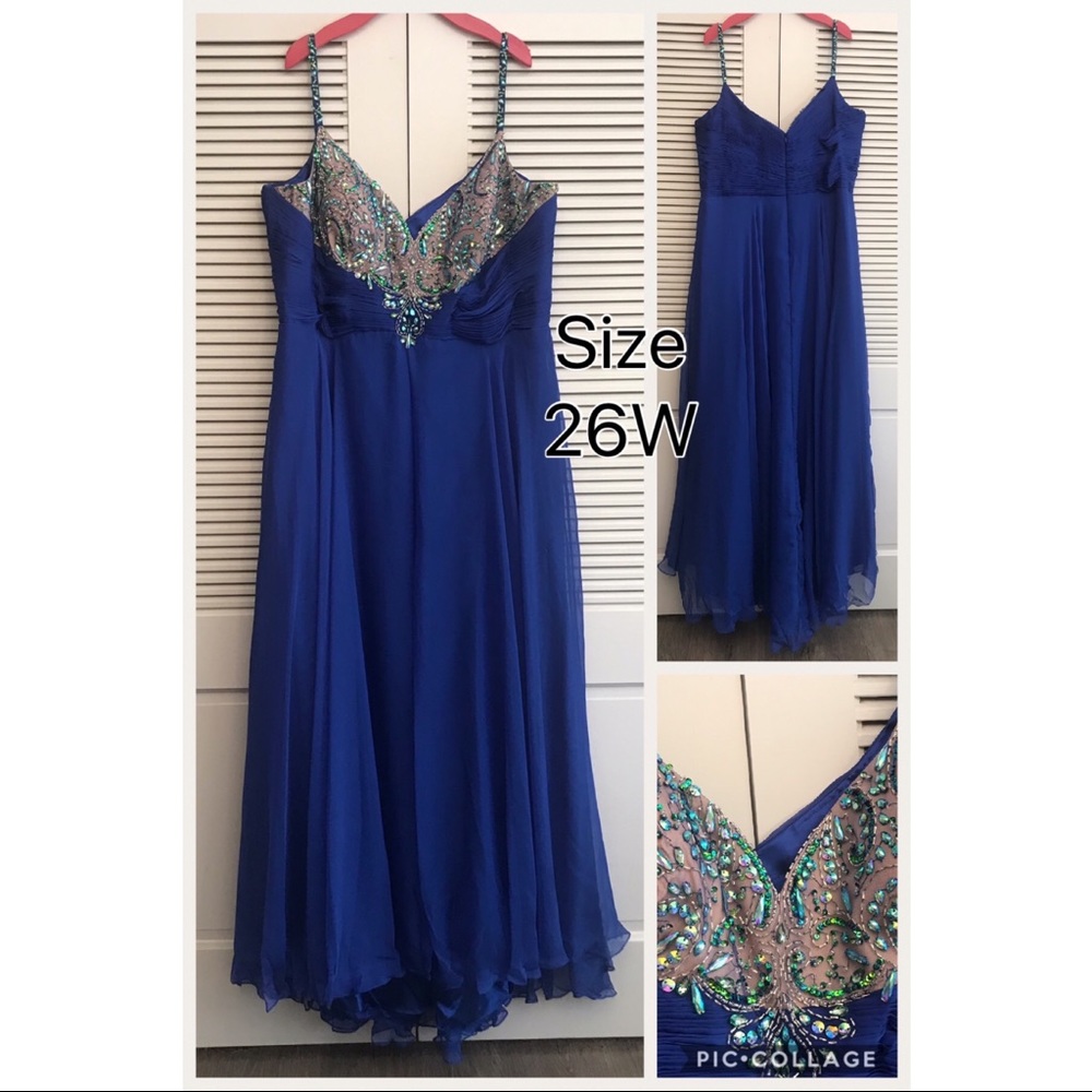 Mac Duggal Royal Blue Evening Gown